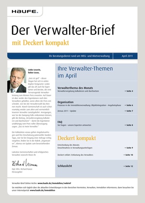 Der Verwalter-Brief Ausgabe 4/2011 | Verwalter-Brief