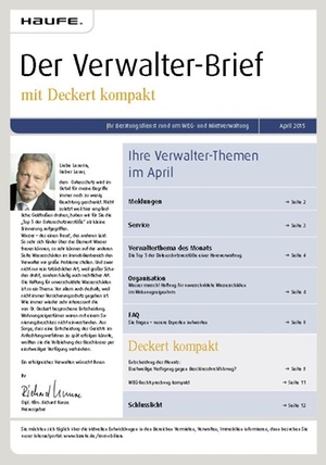Der Verwalterbrief 4/2015 | Verwalter-Brief