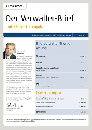 Der Verwalter-Brief Ausgabe 5/2012 | Verwalter-Brief