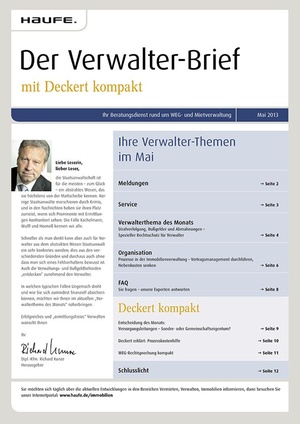 Der Verwalter-Brief Ausgabe 05/2013 | Verwalter-Brief