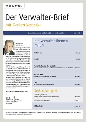 Der Verwalterbrief 6/2015 | Verwalter-Brief