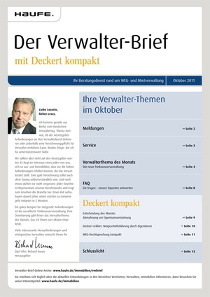 Der Verwalter-Brief Ausgabe 10/2011 | Verwalter-Brief