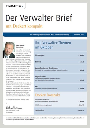 Der Verwalterbrief 10/2015 | Verwalter-Brief