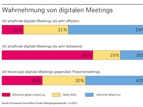 Wahrnehmung von digitalen Meetings