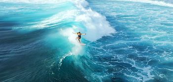 Welle Surfer Meer Wasser Kraft Dynamik