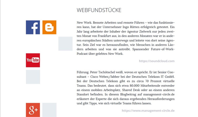 Webfundstücke