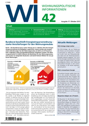 Wohnungspolitische Information Ausgabe 42/2013 | Wohnungspolitische Information