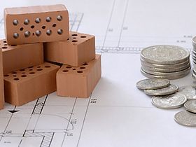 Wohnbau, AfA, Ziegelsteine, Geld, Bauplan