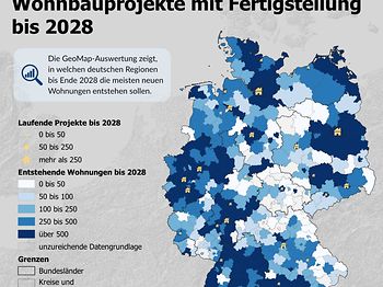 Wohnbauprojekte Geomap-Karte 