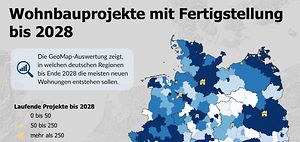 Wohnbauprojekte Geomap-Karte 