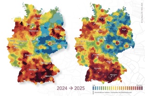 Wohnwetterkarten im Jahresvergleich