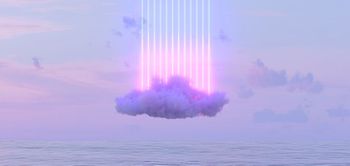 Wolke Lila Neonlicht Himmel