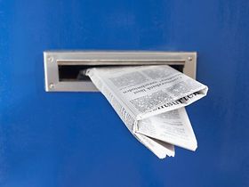 Zeitung im Briefkasten