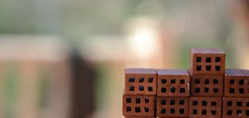 Ziegel Stapel Neubau Bauen Modell