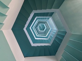 Zukunft Digitalisierung Treppen Weg Mut